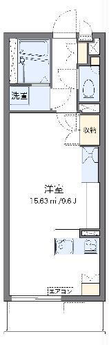 レオネクストユーカリ(ワンルーム/1階)の間取り写真