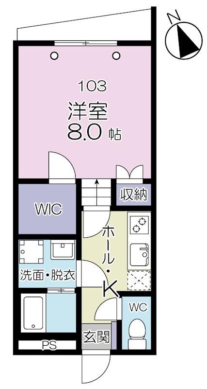 LA VIE AKEHARA(1K/1階)の間取り写真
