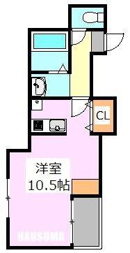 メゾンルミエール(ワンルーム/2階)の間取り写真