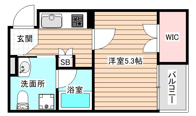 アコノーツ2(1K/1階)の間取り写真