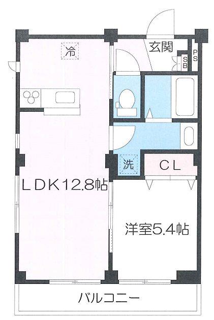 MAISON SYMPA(1LDK/3階)の間取り写真