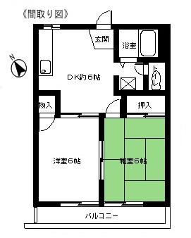 加須市大門町ガーデンハウス(2DK/2階)の間取り写真