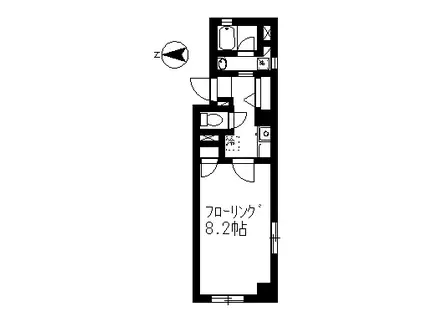 辰巳ビル(1K/4階)の間取り写真
