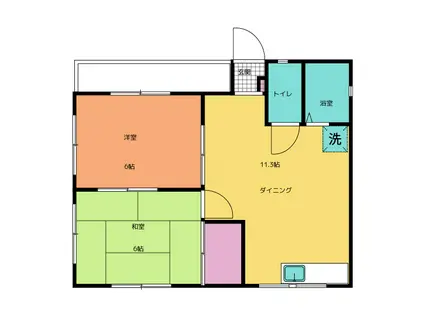 コーポ和田(2DK/2階)の間取り写真