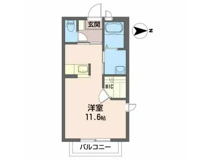 シャーメゾンエチゴA(ワンルーム/1階)の間取り写真