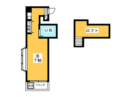リベラル上福岡(ワンルーム/1階)の間取り写真