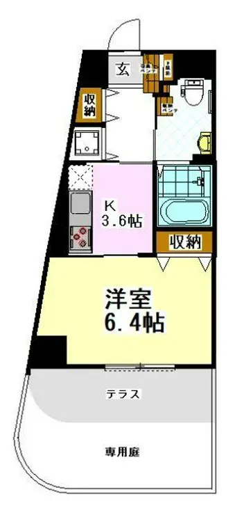 ブルック喜仙館 1階階 間取り