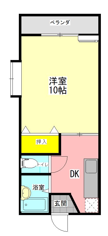 エルメス今町(1K/1階)の間取り写真
