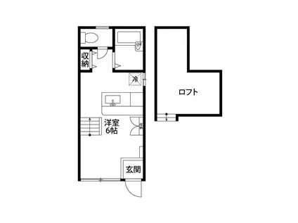アレーズ(ワンルーム/1階)の間取り写真