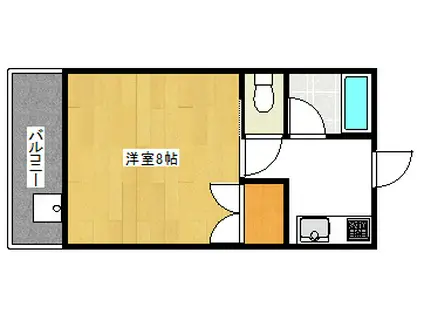 グランドエスポワール(1K/3階)の間取り写真