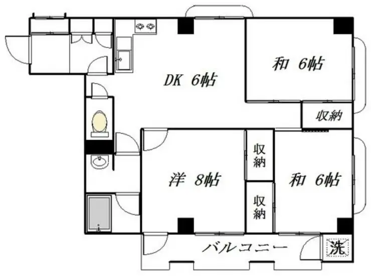 トーア明大前マンション 6階階 間取り