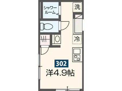 MELDIA浅草II(ワンルーム/3階)の間取り写真
