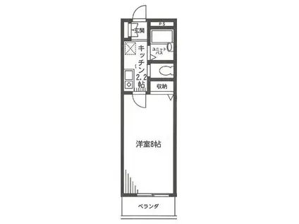 シャトー新桜台(1K/2階)の間取り写真