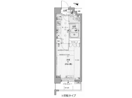 ラグジュアリーアパートメント西新宿(1K/1階)の間取り写真