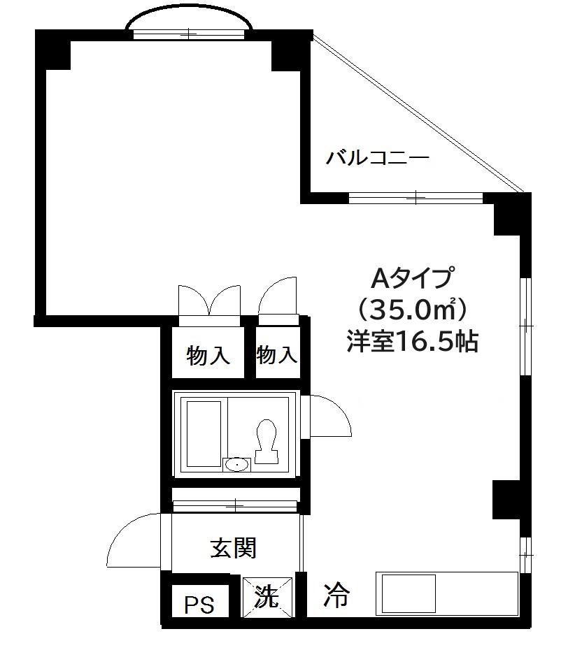 協立興産白金台ビル(1K/4階)の間取り写真