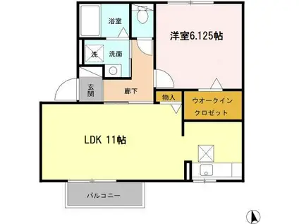 アネックスBANNO(1LDK/1階)の間取り写真