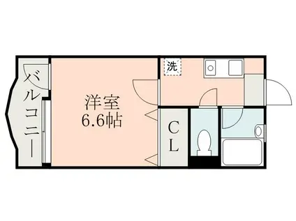 GLORIETTE(1K/3階)の間取り写真