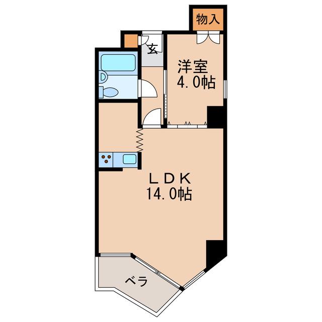 荘苑泉(1LDK/6階)の間取り写真