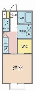LIDGECOURT(1K/2階)の間取り写真