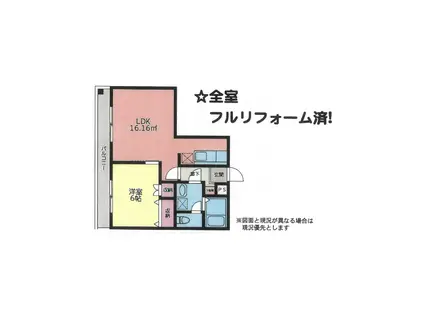 シルク渋沢(1LDK/3階)の間取り写真