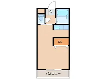 サザンブライト春日(1K/8階)の間取り写真