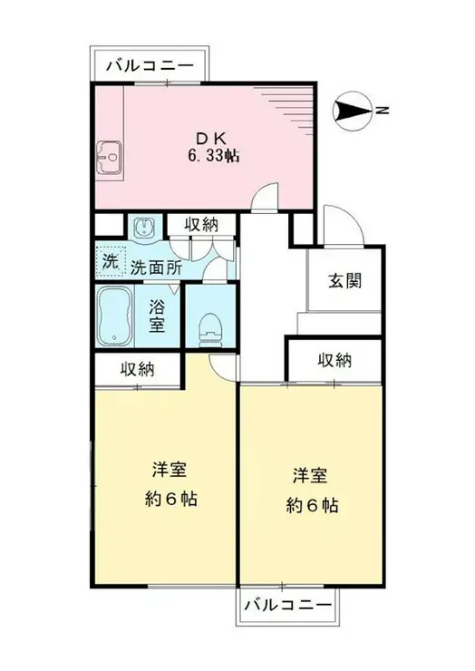 モーリン聖蹟 1階階 間取り