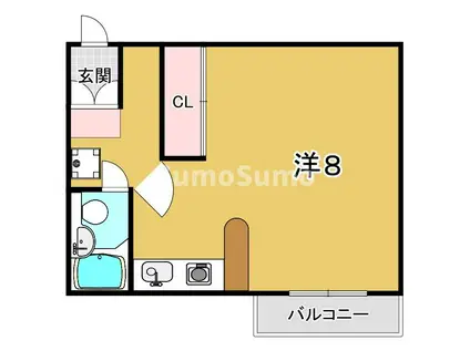 大昭マンション(ワンルーム/1階)の間取り写真