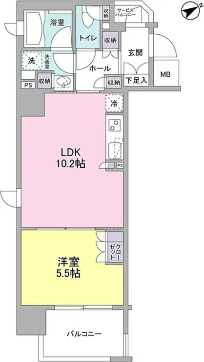 フレアージュ恵比寿 12階階 間取り