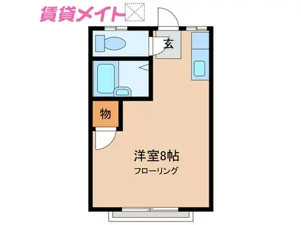 MELLOW HOUSE(ワンルーム/2階)の間取り写真