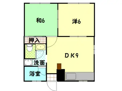 ネクスコ―ト安里(2DK/4階)の間取り写真