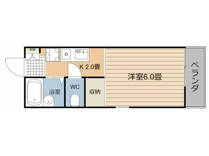 プレジールゆみ(1K/1階)の間取り写真