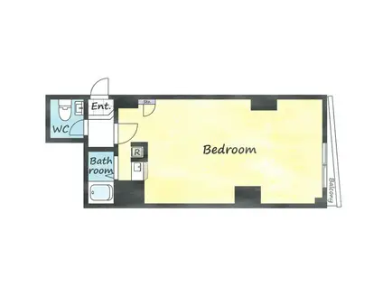 常盤松葵マンション(1K/2階)の間取り写真