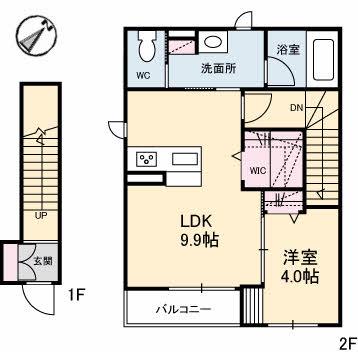 PURO MADERA西市 プロ マデラ 西市(1LDK/2階)の間取り写真