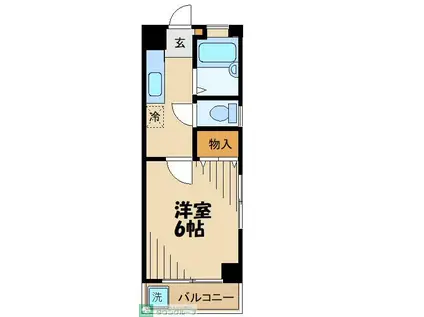 グリーンハイツ2(1K/2階)の間取り写真