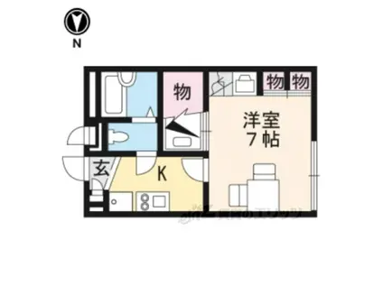 レオパレスK&K Ⅱ(1K/2階)の間取り写真