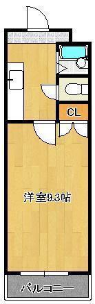 ウインズ三萩野(1K/8階)の間取り写真