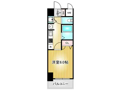 プレサンス名古屋STATIONビーフレックス(1K/9階)の間取り写真