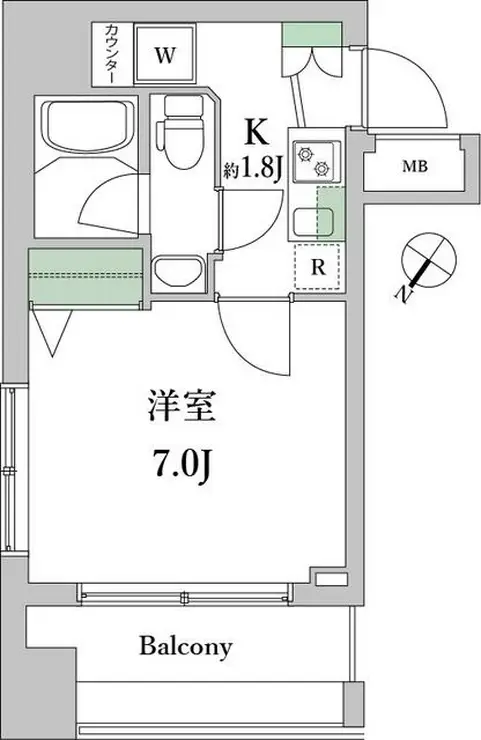 リクレイシア西横浜 11階階 間取り