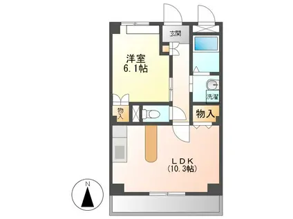 ラ・フォンテカーラ(1LDK/2階)の間取り写真