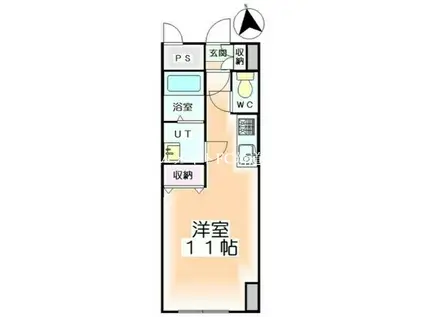 第6松屋ビル(ワンルーム/10階)の間取り写真