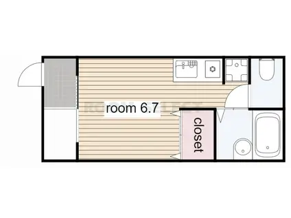ドエル福船(ワンルーム/1階)の間取り写真