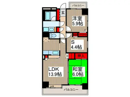 シュティーレマツバラ(2SLDK/3階)の間取り写真