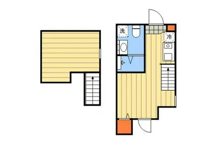 ハーモニーテラス綾瀬V(ワンルーム/2階)の間取り写真