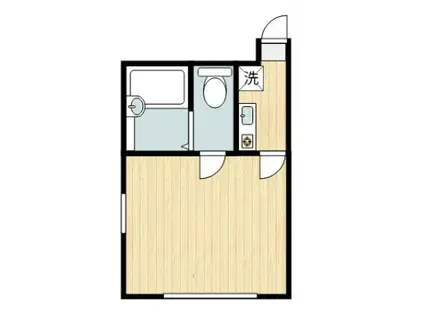 シャンテ小菅II(1K/1階)の間取り写真