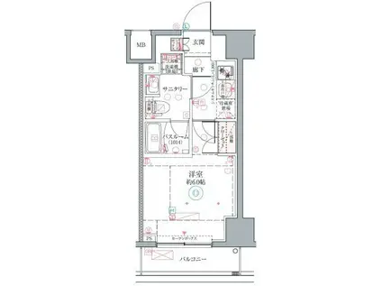 クレヴィスタ横浜関内II(1K/7階)の間取り写真
