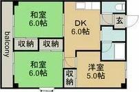 メゾンソレイユ(3DK/3階)の間取り写真