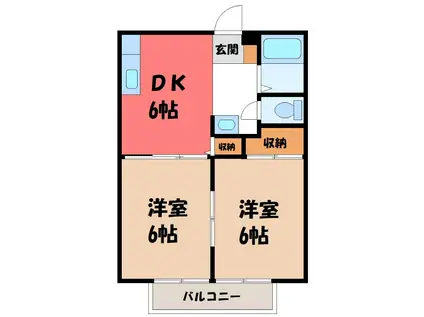 ハイツベスト I(2DK/1階)の間取り写真