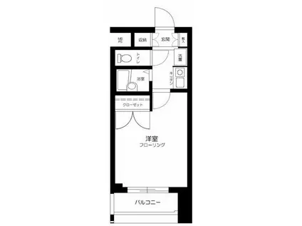 ロイヤルパレス池袋西(1K/10階)の間取り写真