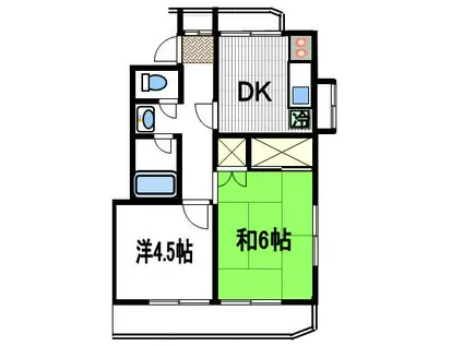 パレ新成(2DK/3階)の間取り写真