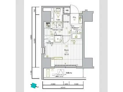 SYNEX HON-KOMAGOME(1K/12階)の間取り写真
